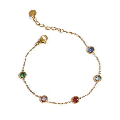 Hannah Gold Crystal Bracelet