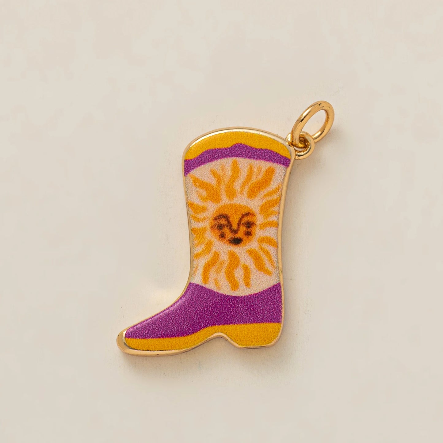 Blue Fish Cowboy Boot Pendant
