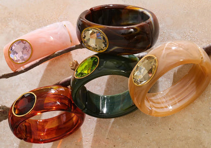 Winnie Resin Crystal Bangle