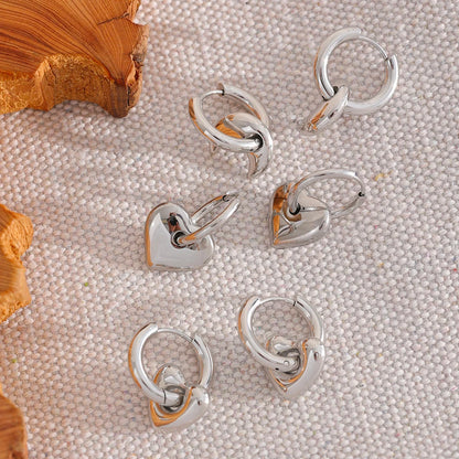 Emma Star Moon and Heart Huggie Earrings