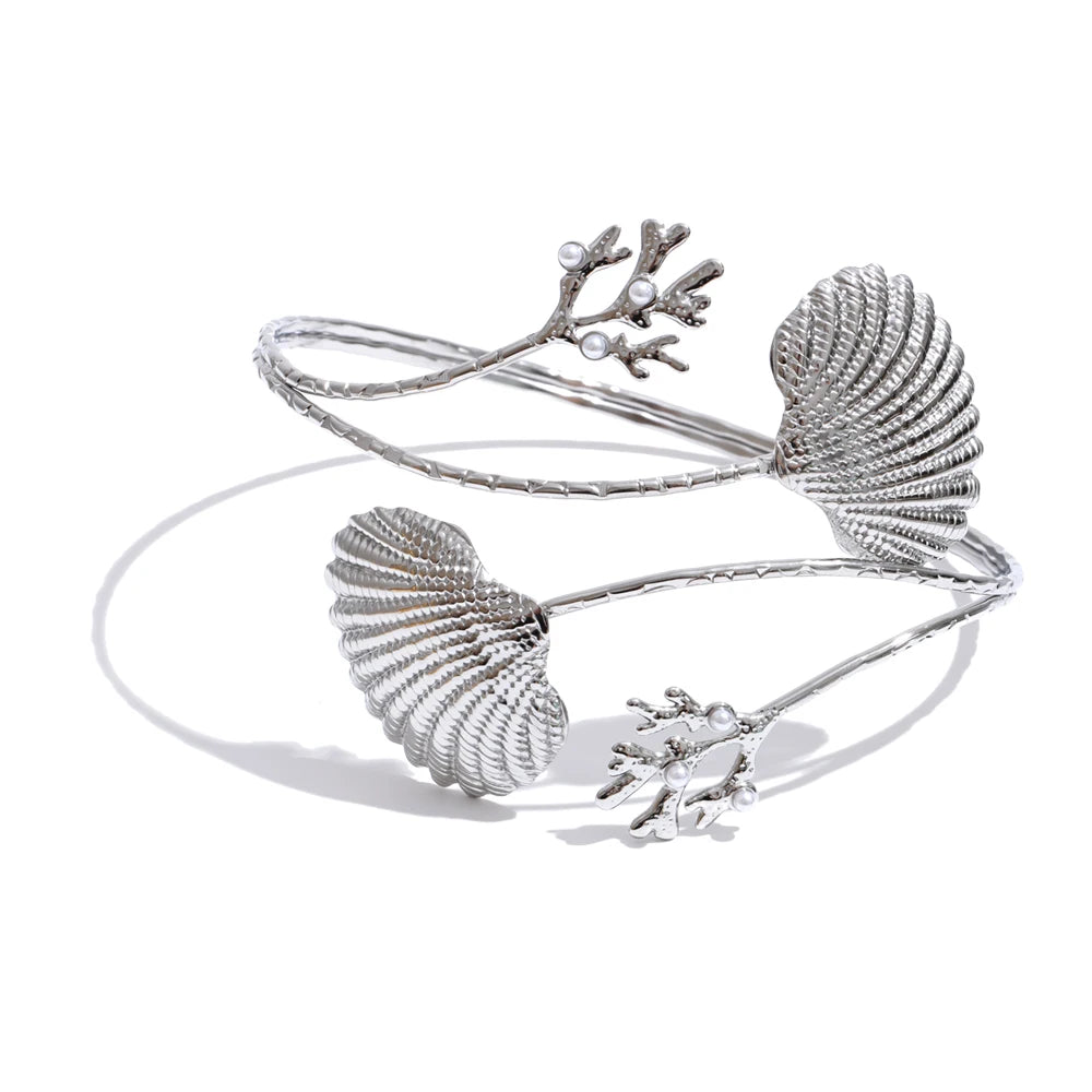 Cordelia Shell Upper Arm Bangle