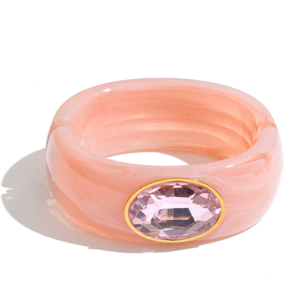 Winnie Resin Crystal Bangle
