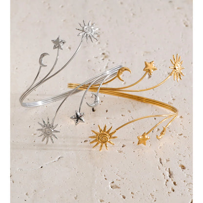 Luna Star Moon and Sun Arm Cuff