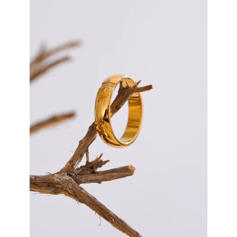 Bree Gold Crystal Ring