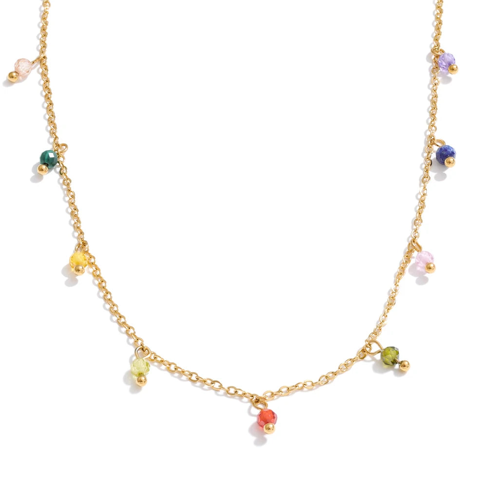 Cassie Rainbow Bed Droplet Necklace