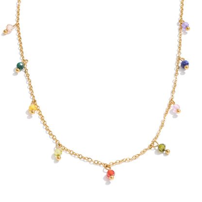 Cassie Rainbow Bed Droplet Necklace