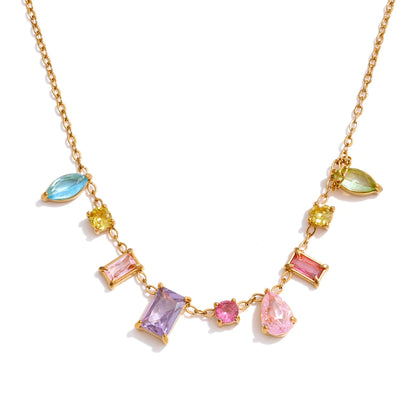 Joanna Gold Crystal Pendant Necklace