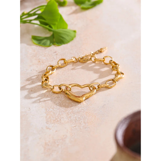 Samantha Heart Chain Bracelet