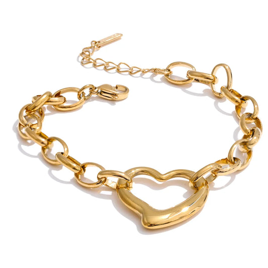 Samantha Heart Chain Bracelet