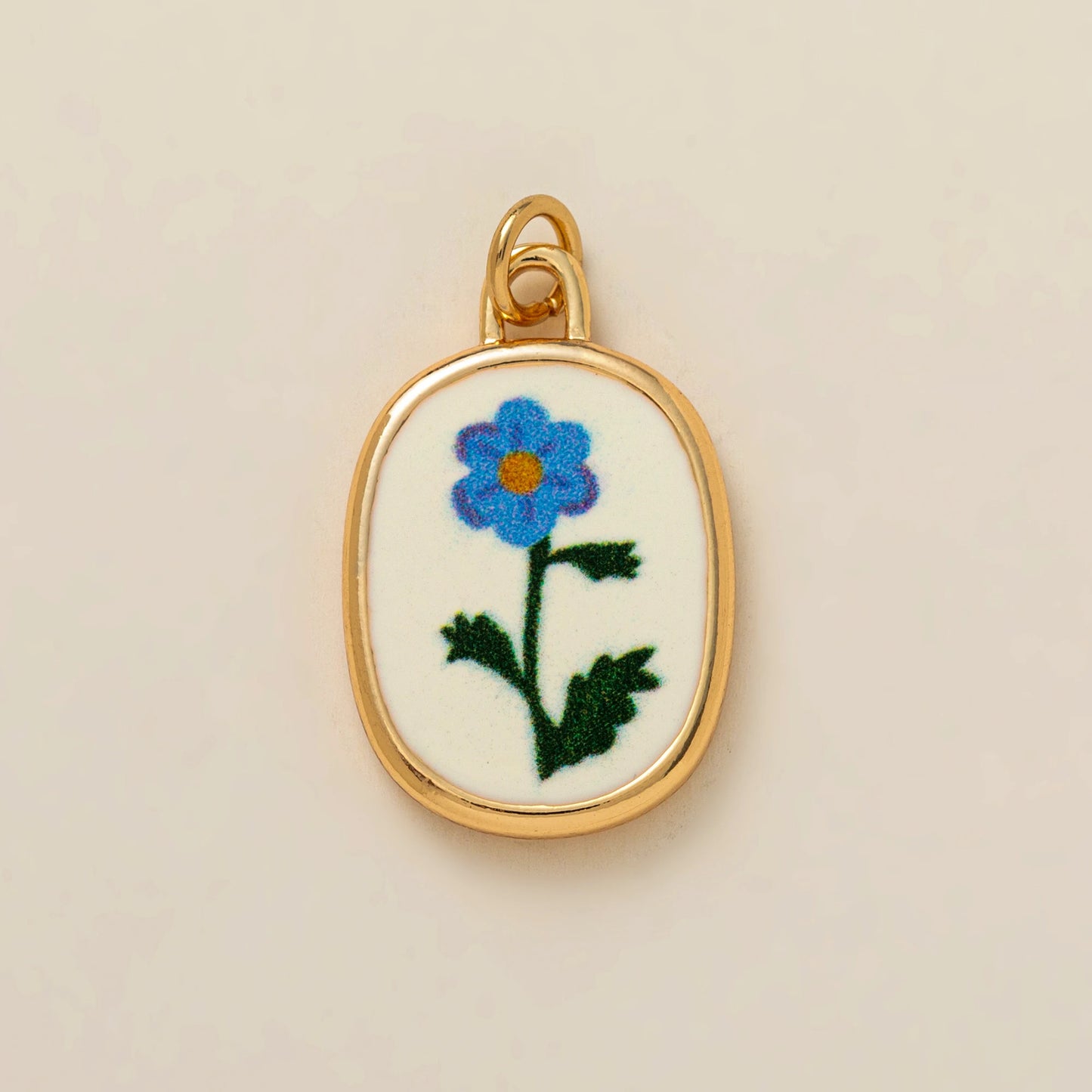Hand Painted November Flower Pendant