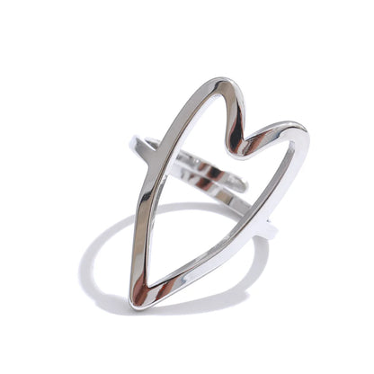 Monica Hollow Heart Ring