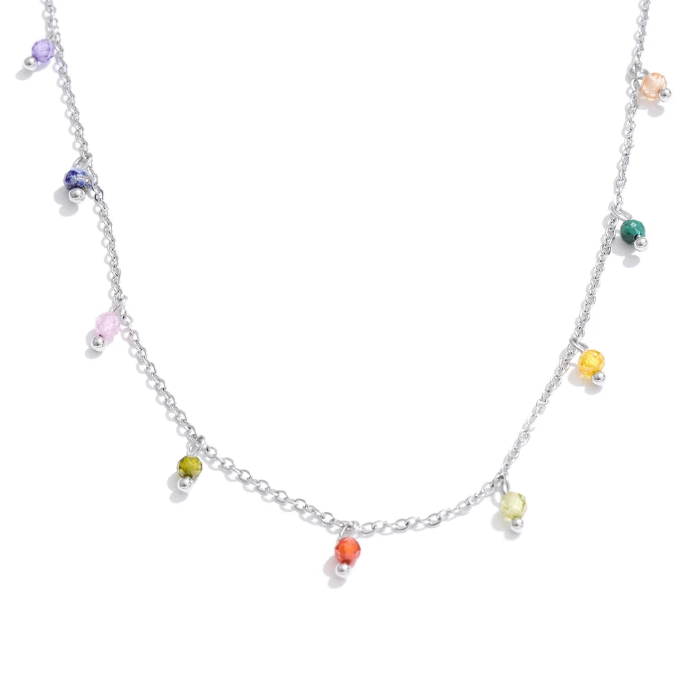 Cassie Rainbow Bed Droplet Necklace