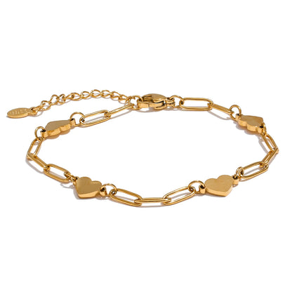 Carrie Heart Chain Bracelet