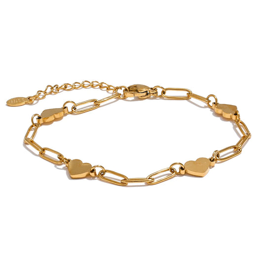 Carrie Heart Chain Bracelet