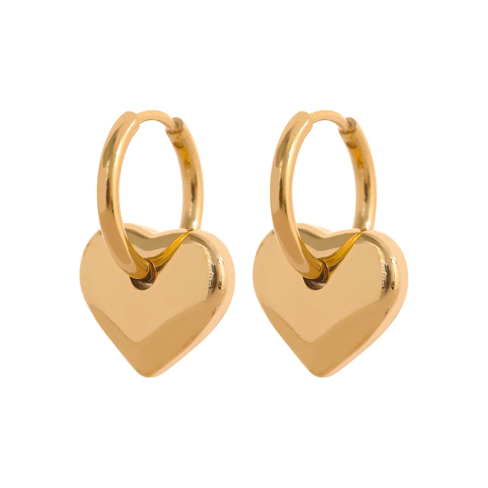 Emma Star Moon and Heart Huggie Earrings
