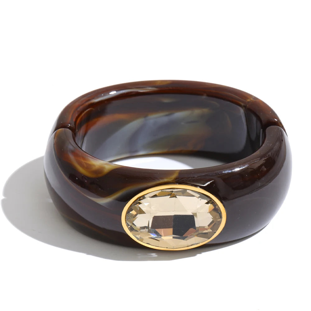 Winnie Resin Crystal Bangle