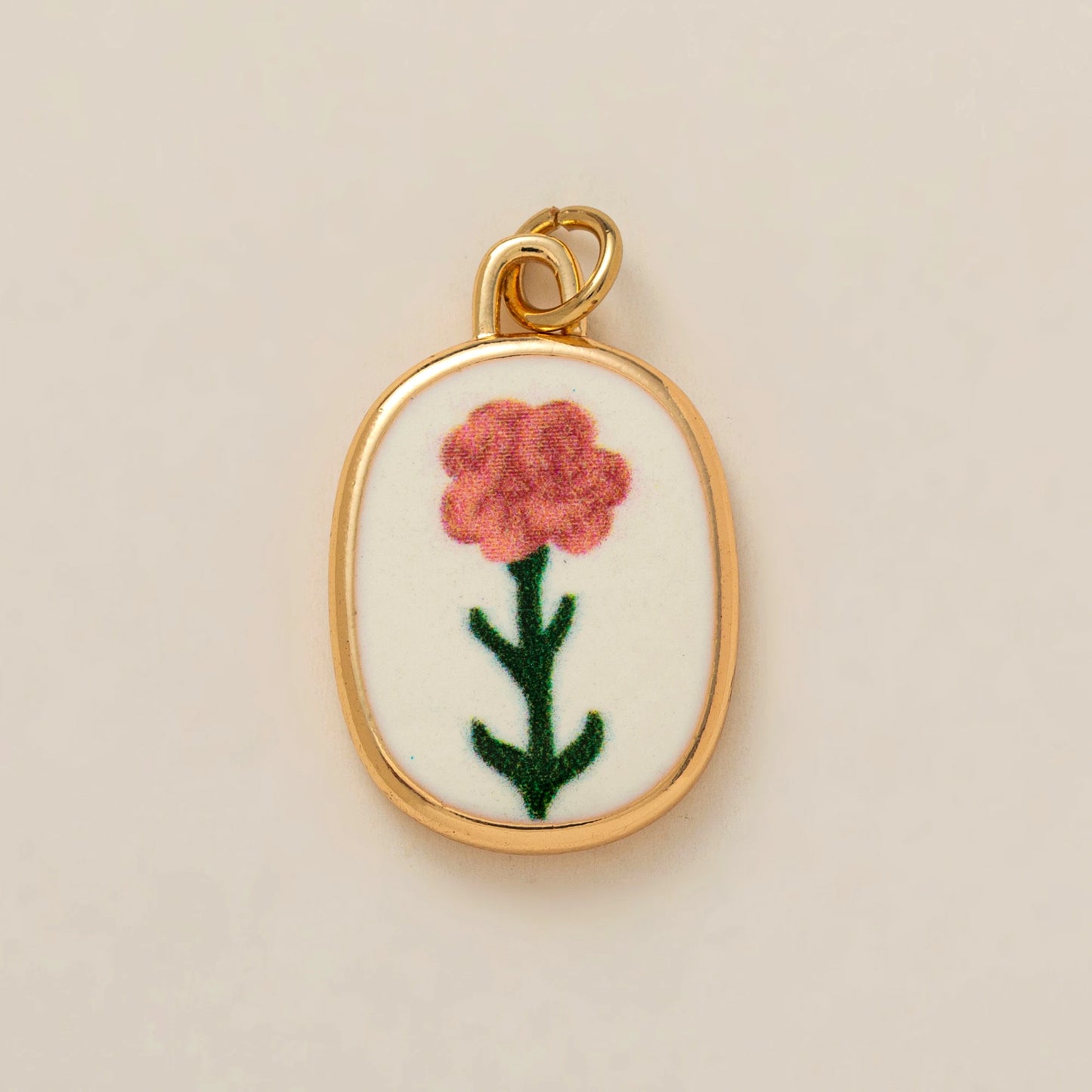 Hand Painted November Flower Pendant
