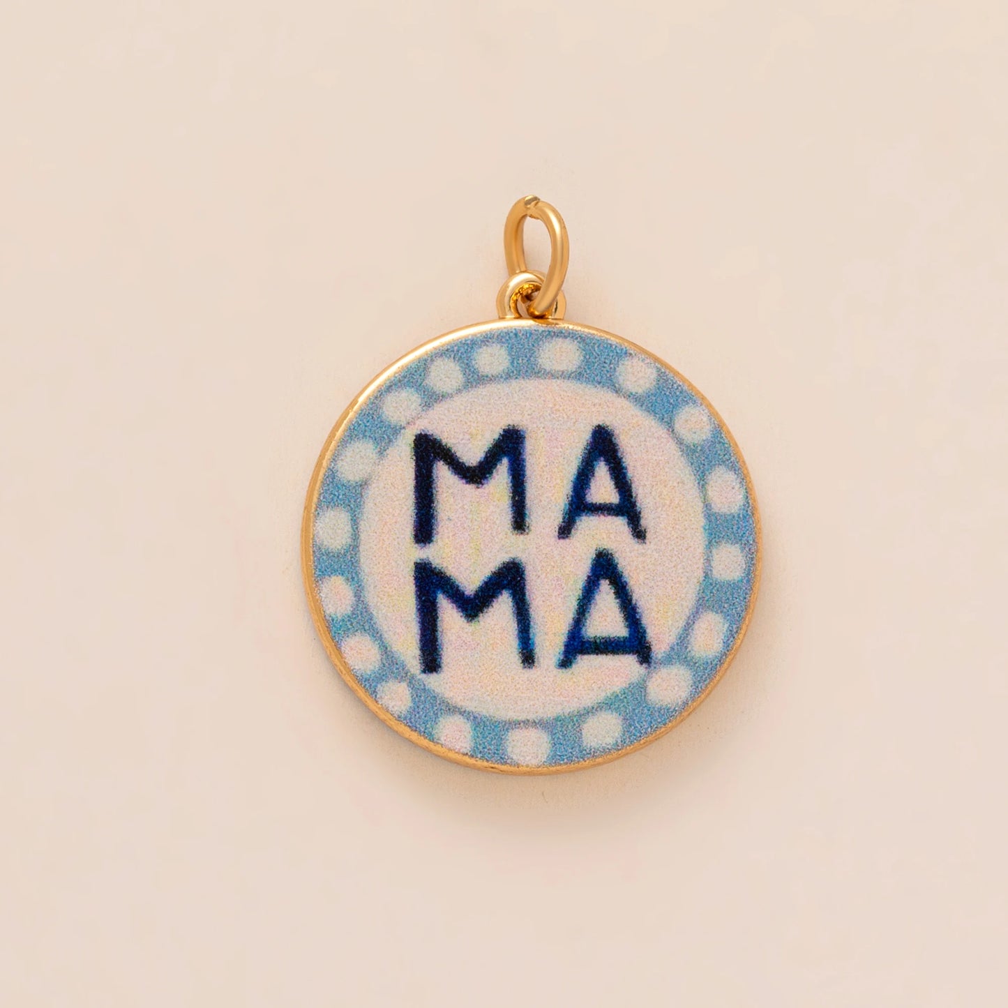 Mama Gold Plated Hand Painted Pendant