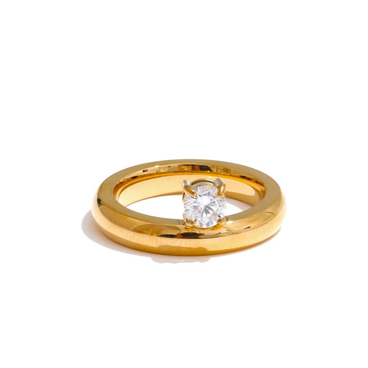 Ellen Gold Crystal Ring