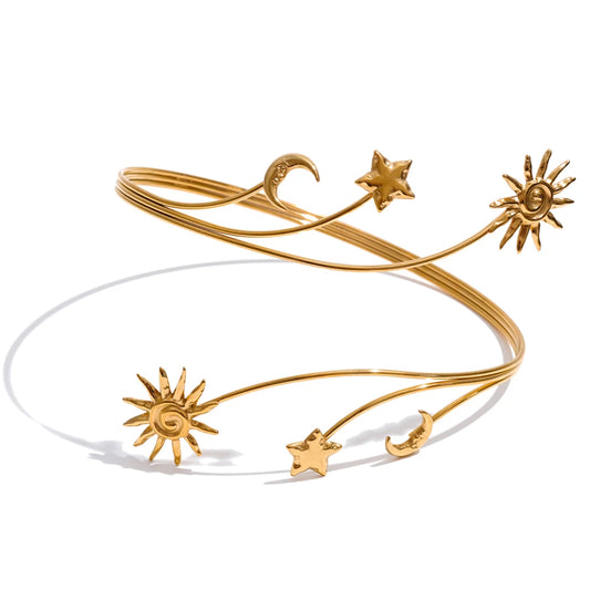 Luna Star Moon and Sun Arm Cuff