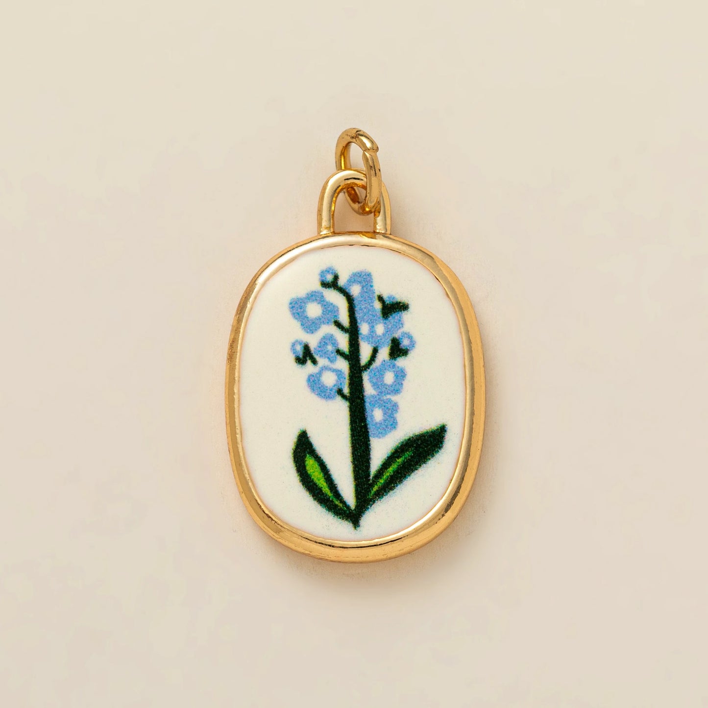 Hand Painted November Flower Pendant