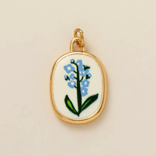 Hand Painted July Flower Pendant