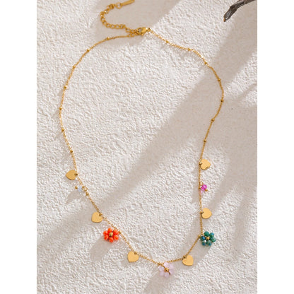 Florence Crystal Flower Pendant Necklace