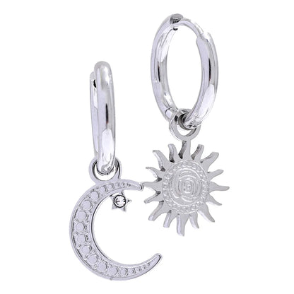 Isla Star and Moon Huggie Earrings