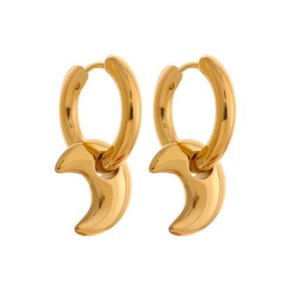 Emma Star Moon and Heart Huggie Earrings