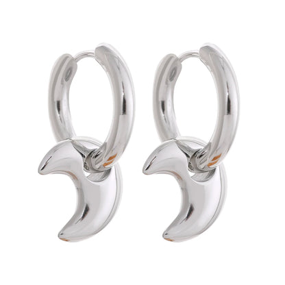Emma Star Moon and Heart Huggie Earrings