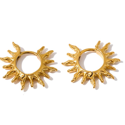 Rachel Gold Sun Hoop Earrings