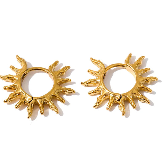 Rachel Gold Sun Hoop Earrings