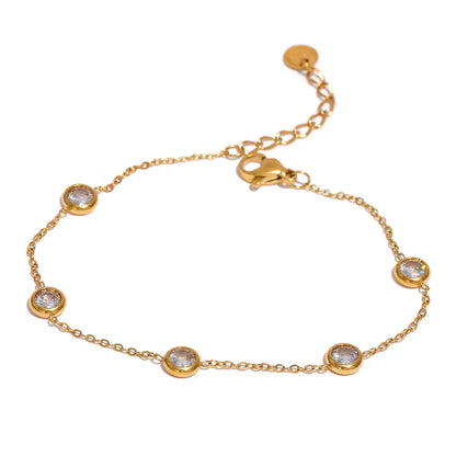 Hannah Gold Crystal Bracelet