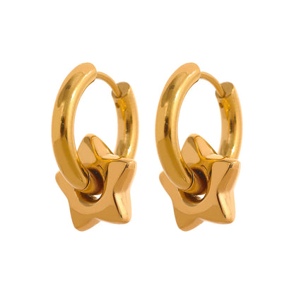 Emma Star Moon and Heart Huggie Earrings