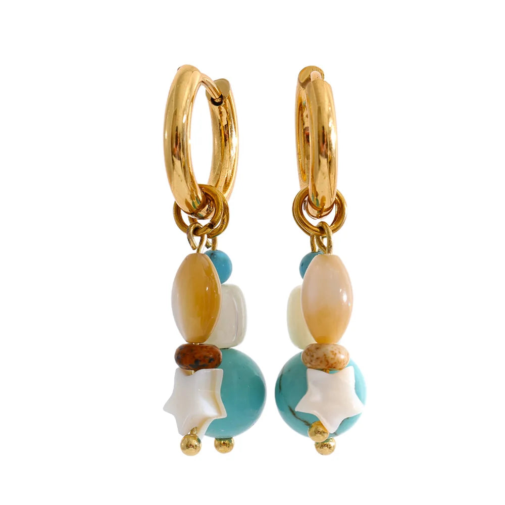 Jessy Stone Drop Charm Earrings