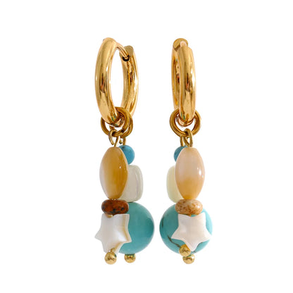 Jessy Stone Drop Charm Earrings
