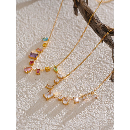 Joanna Gold Crystal Pendant Necklace